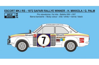 Transkit – Ford Escort Mk.I - Safari rallye 1972 winner - #7 Mikkola / Palm 1/24